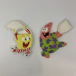 Spongebob & Patrick Star Pajamas Pillow Fight Ceramic Wall Hanging Decor Set